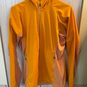 Mammut Medium Orange Light Midlayer Zip Up Hoodie Jacket